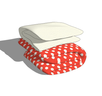 现代棉被子草图大师模型,服装店衣架su模型下载