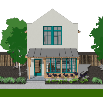 美式别墅草图大师模型，别墅SKB文件下载