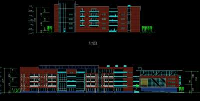 某大学教学楼方案设计图，教学楼cad建筑工程图纸下载