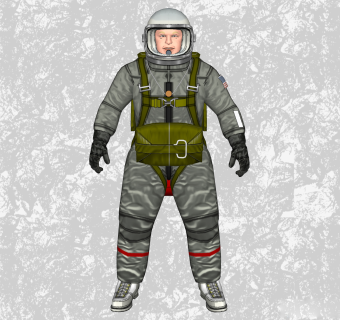 现代宇宙航天员草图大师模型，人物su模型下载