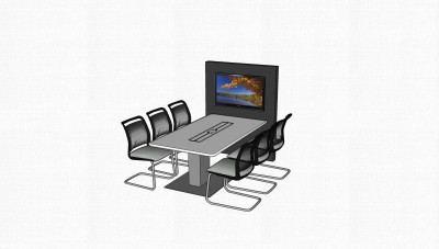 会议桌草图大师模型，会议桌sketchup模型，会议桌su素材下载