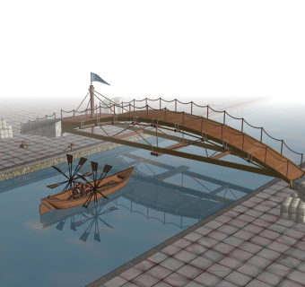 拱桥草图大师模型下载，sketchup拱桥模型分享