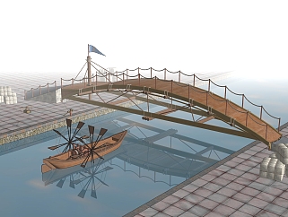 拱桥草图大师模型下载，sketchup拱桥模型分享