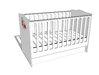 现代简约<em>婴儿</em>床草图大师模型，<em>婴儿</em>床skb文件下载