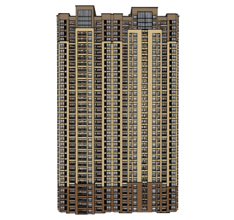 现代住宅楼草图大师模型下载，住宅楼sketchup模型