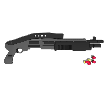 意大利弗兰奇SPAS-12散弹枪草图大师模型，散弹枪SU模型下载