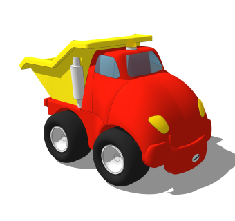 现代儿童小汽车草图大师模型，玩具su模型下载