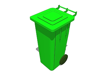 现代环保垃圾桶草图大师模型，垃圾桶SU模型下载