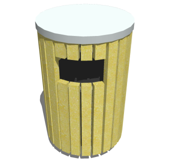 现代简约垃圾桶草图大师模型，垃圾桶SU模型下载