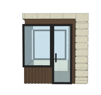 现代岗亭SU模型，岗亭SKB文件下载