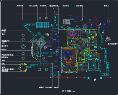 别墅庭院CAD图纸，别墅庭院平面图纸下载
