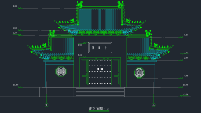 全套园林古建筑CAD施工图，园林古建筑CAD图纸下载