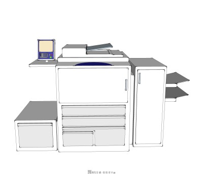 现代打印机su模型，日用电器skb文件下载