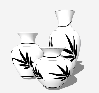 陶瓷器皿草图大师模型，陶瓷器皿sketchup模型下载