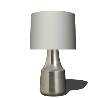 美式陶瓷台灯草图大师模型，轻奢台灯效果图su模型下载