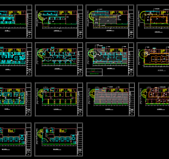 东方威尼斯咖啡厅装修CAD图纸，咖啡厅CAD建筑图纸下载