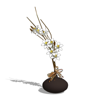  现代花瓶摆件草图大师模型，花瓶摆件sketchup模型