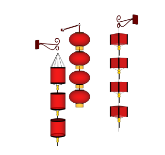 中式灯笼装饰灯草图大师模型，灯笼sketchup模型下载