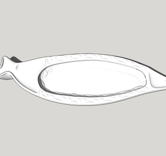 现代简约瓷盘草图大师模型，瓷盘sketchup模型下载