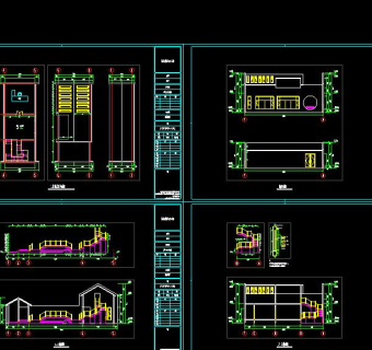 四合院建筑别院CAD图纸下载