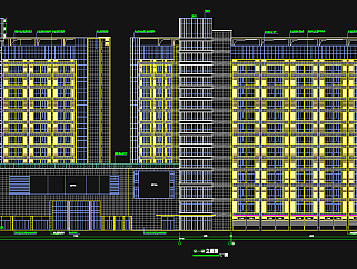 高层综合商业楼建筑施工图，商业楼CAD施工图纸下载