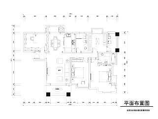 美式三室两厅效果图，户型图，CAD图纸下载