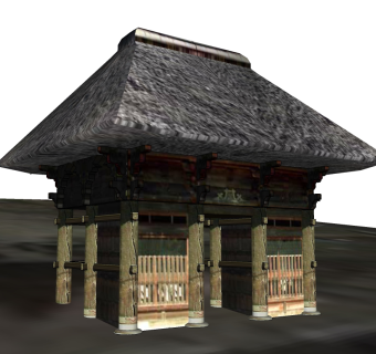 日式古建房子草图大师模型下载、古建房子su模型下载