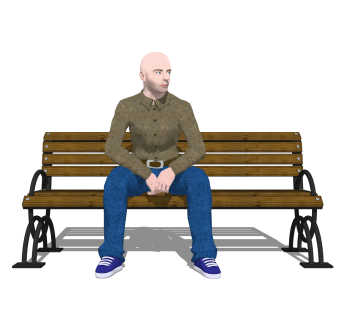 超逼真3D男人草图大师模型，真人su模型下载