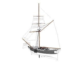 现代帆船<em>sketchup模型</em>，帆船<em>su</em>素材下载