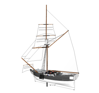 现代帆船免费su模型，现代帆船sketchup模型，帆船su素材下载