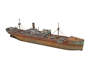 现代的大型货船sketchup模型，货船草图大师模型下载