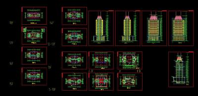 办公楼建筑方案设计图纸，办公楼CAD施工图下载