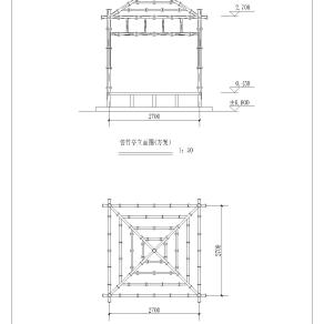 仿竹亭cad工程图纸免费下载