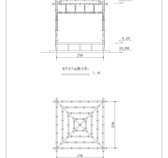 仿竹亭cad工程图纸免费下载