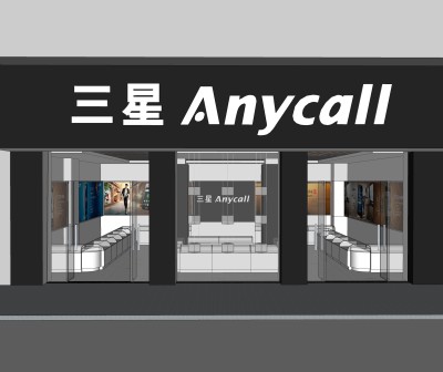 三星手机专卖店草图大师模型，专卖店su模型下载