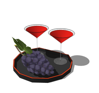 现代水果草图大师模型下载、现代水果su模型下载