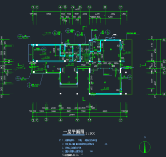 简欧别墅CAD施工图，别墅CAD建筑图纸下载