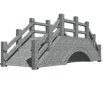 拱桥草图大师模型下载，sketchup拱桥模型分享
