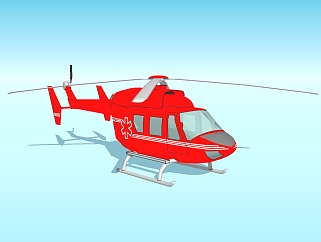 现代医用<em>直升机</em>草图大师模型，<em>直升机</em>sketchup模型