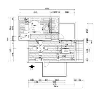 祥细家装户型图三居CAD，免费下载