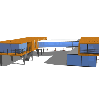 现代风格别墅草图大师模型下载，别墅SKP模型下载