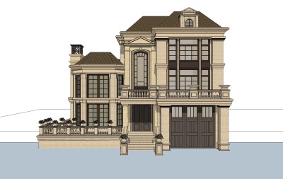 欧式别墅su模型，别墅sketchup模型下载