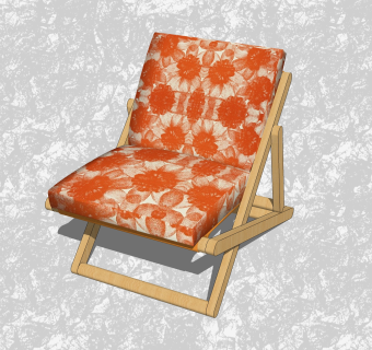 现代创意小座椅su模型，椅子草图大师模型下载