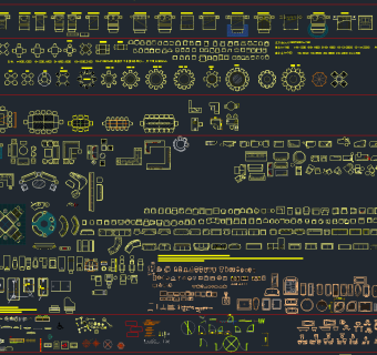 史上最齐全现代家具CAD素材，家具CAD图纸下载