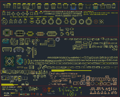 史上最齐全现代家具CAD素材，家具CAD图纸下载