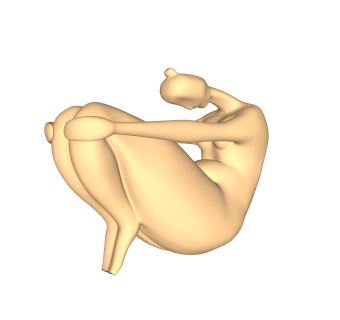 艺术抽象女人雕塑su模型,摆件草图大师模型下载