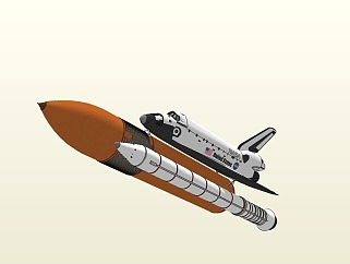 现代宇宙飞船草图大师模型，飞船sketchup模型