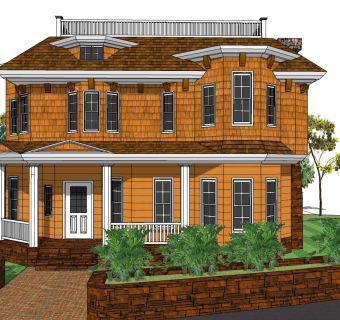 欧式别墅su模型下载、欧式别墅草图大师模型下载