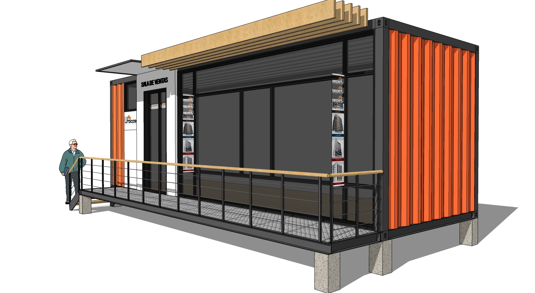 首頁 sketchup sketchup模型 建築 別墅居住 工業風集裝箱住宅su模型