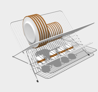 现代餐盘草图大师模型，盘子SU模型下载